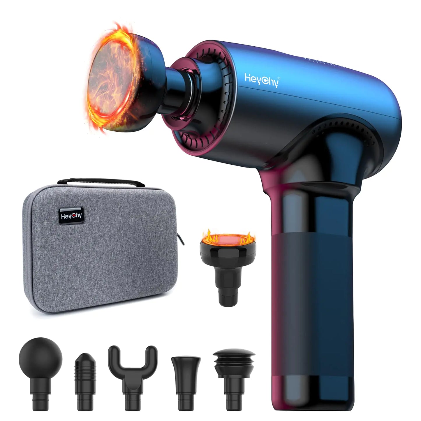 HEYCHY Deep Tissue Massage Gun with Heat Head