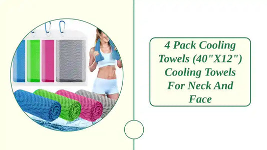 4 Pack Cooling Towels (40&quot;x12&quot;) Cooling Towels for Neck and Face by@Outfy