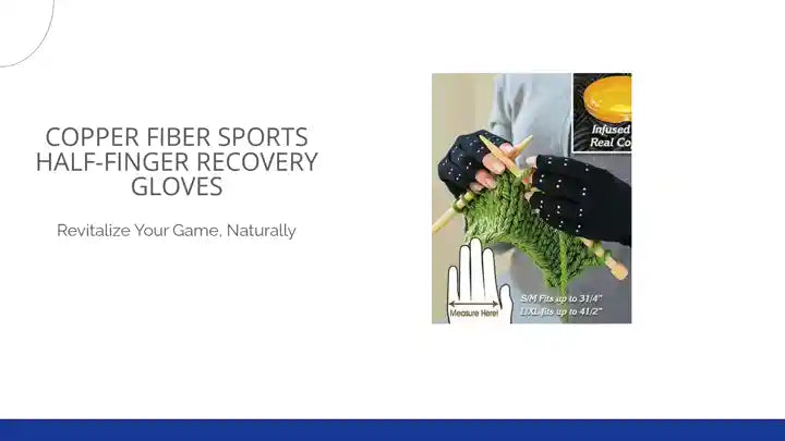 Copper Fiber Sports Half-Finger Recovery Gloves by@Outfy