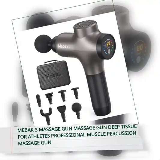 Mebak 3 Massage Gun Massage Gun Deep Tissue for Athletes Professional Muscle Percussion Massage Gun by@Outfy