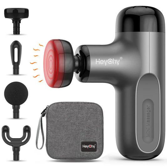 HEYCHY Mini Massage Gun with Heat Deep Tissue Massage Gun Portable