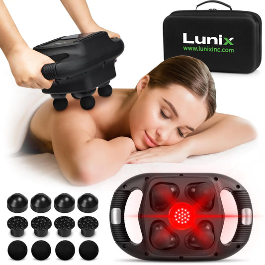 LX25 4-Head Professional Massage Gun Deep Tissue Chiropractic Massager
